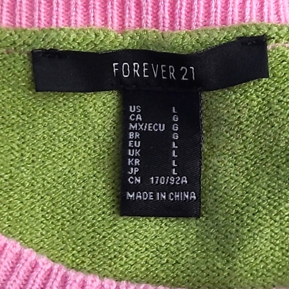 Forever 21 Vintage Inspired Springtime Daisy Floral Sweater Knit Top Womens Sz L - Picture 15 of 16